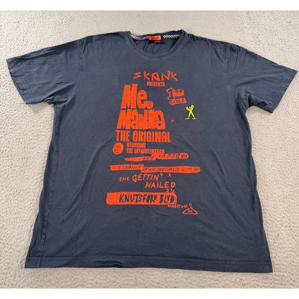Vintage Marc Ecko Shirt‎ Men's XL Gray Graphic Tee Short Sleeve Band Shirt